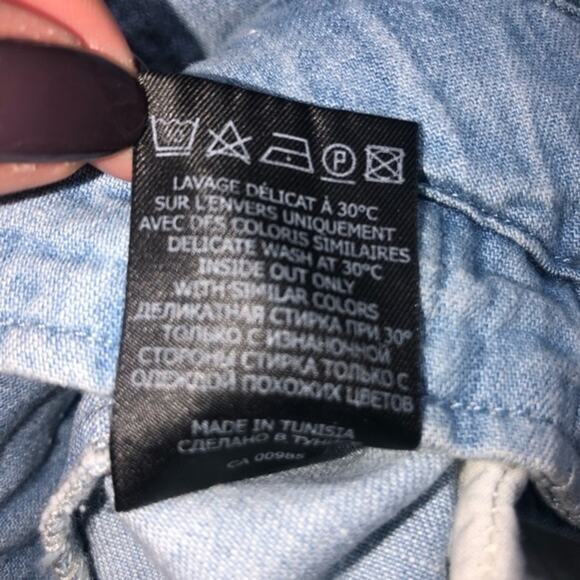 Isabel Marant Etoile Marius Light Blue Cotton Tie Waist Utility Shorts 38 NWOT - Picture 9 of 9